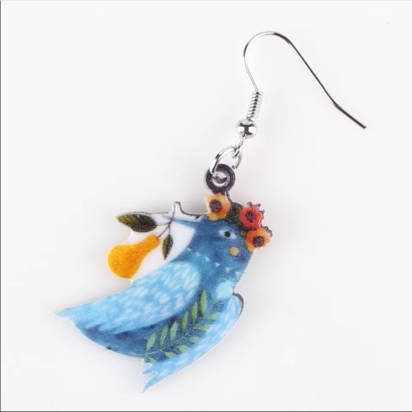Partridge and a Pear Acrylic Earrings - Picture 3 of 5